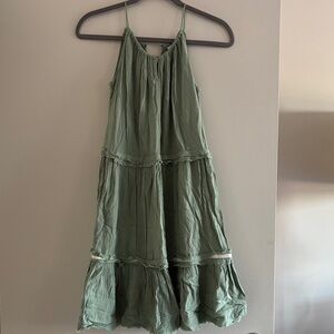 Nordstrom Girls Sage Green Sleeveless Maxi Dress Size 8/10